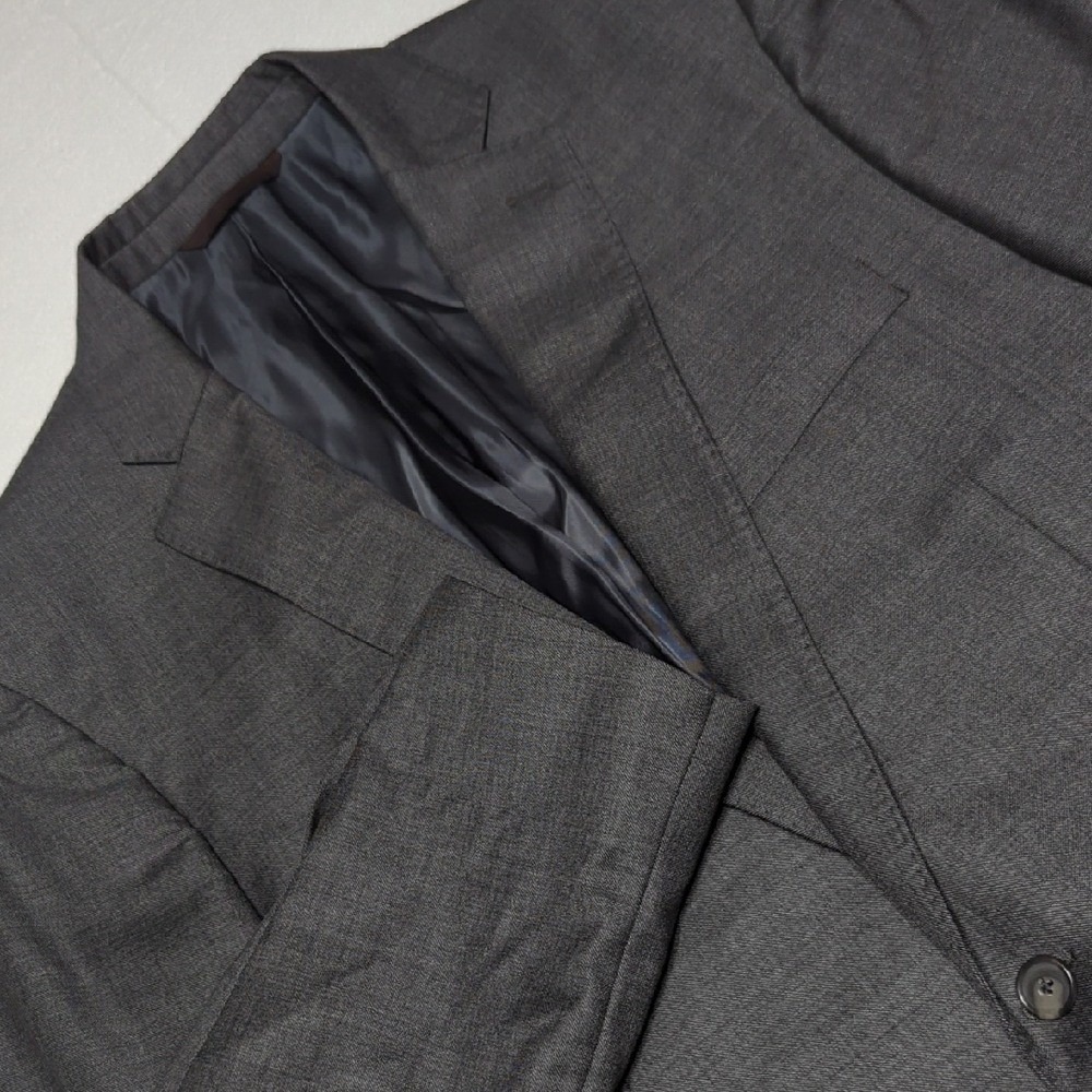 Michael Kors Vitale Barberis Canonico Super 120's Wool Mens Gray Blazer Size 42L